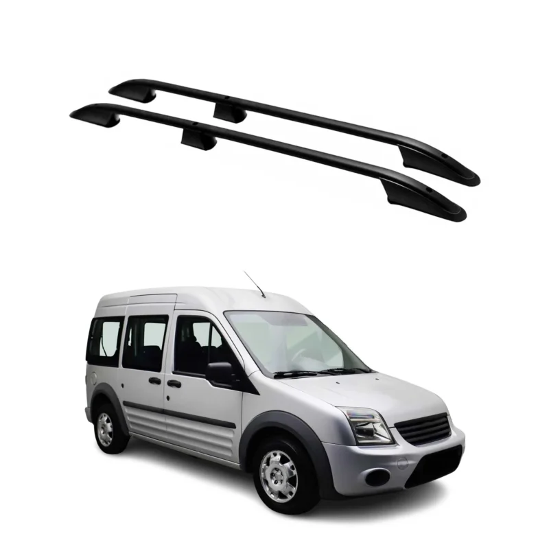 Dachreling Dachgepäckträger für Ford Connect 2002-2013 L2 Langer Alu Schwarz 2x