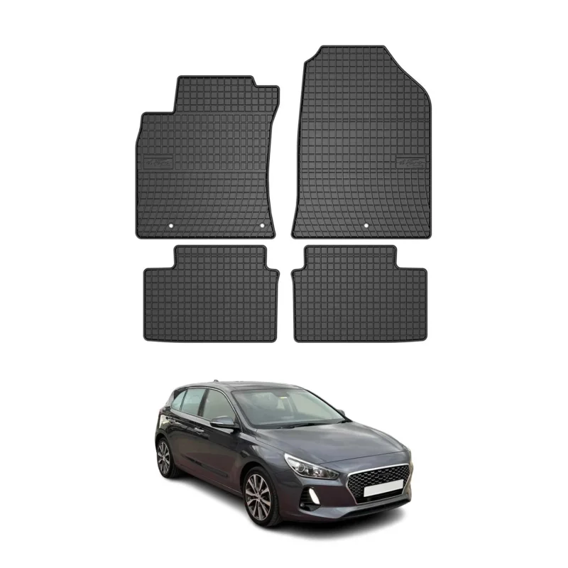 OMAC Gummi Fußmatten für Hyundai i30 2017-2026 Automatten Gummi Schwarz 4tlg