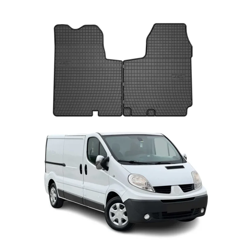 OMAC Gummi Fußmatten für Opel Vivaro A 2001-14 Automatten Gummi TPE Schwarz 2tlg