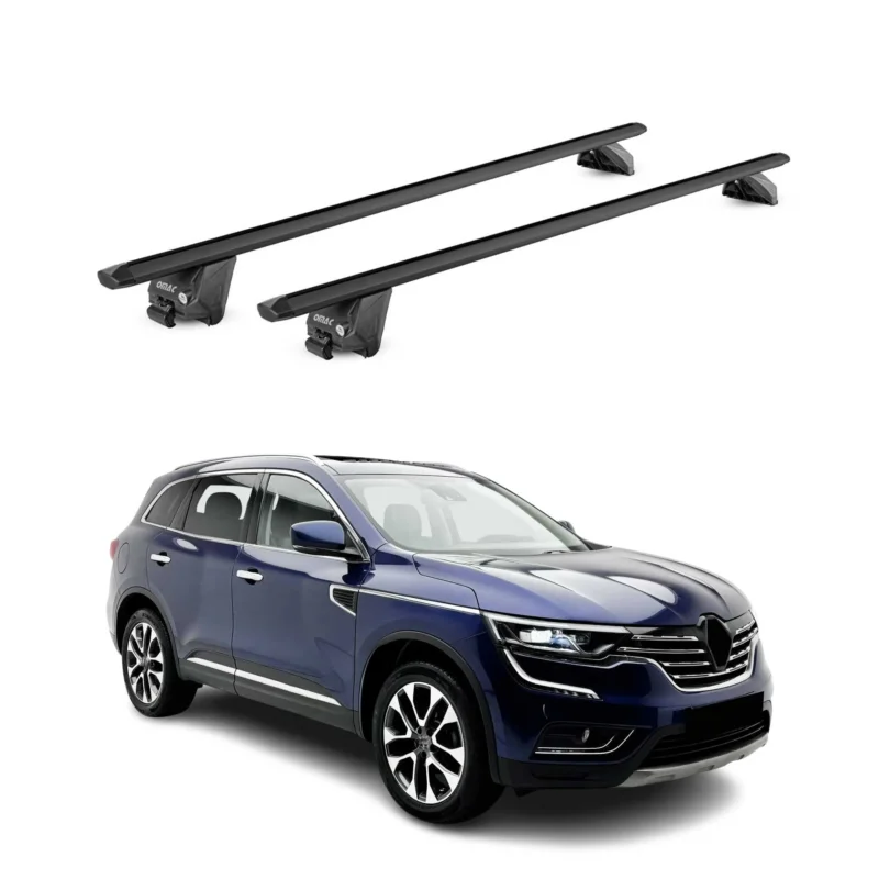 Dachträger Grundtäger für Renault Koleos mk2 2016-2024 100kg Alu Schwarz 2x ABE