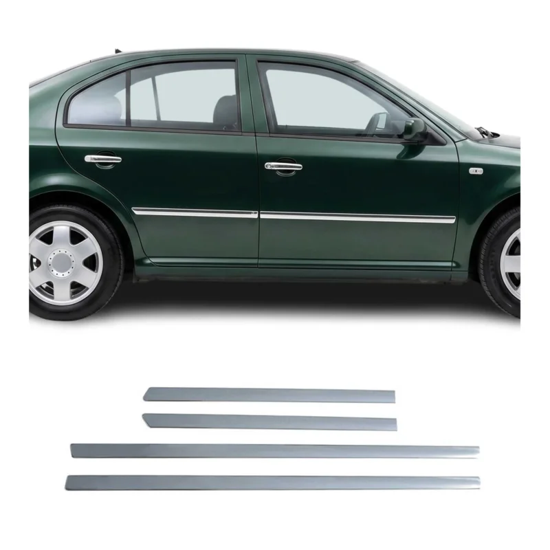 Seitentürleiste Türschutzleiste für VW Bora Limo Variant 1998-2005 Edelstahl 4x
