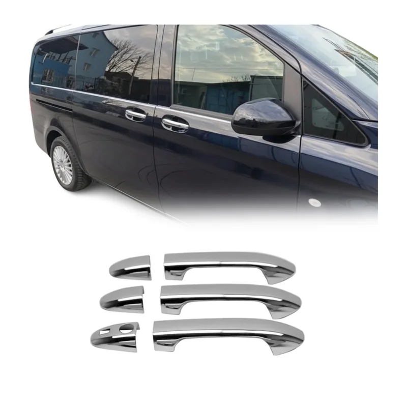 Chrom Türgriff Blende für Mercedes Vito W447 2014-2019 3-Tür Edelstahl 6tlg