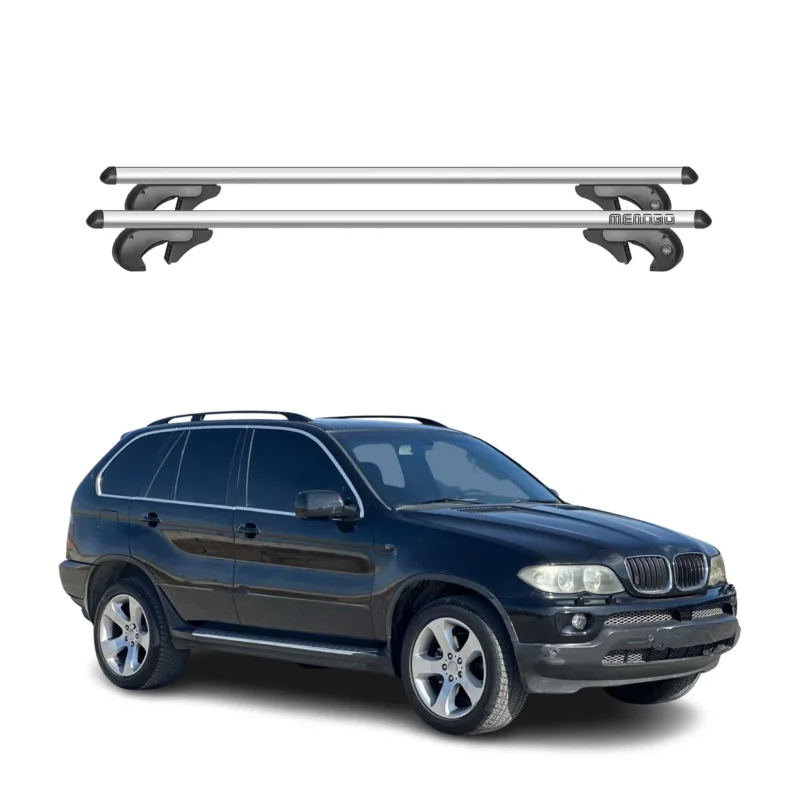 Menabo Dachträger Grundtäger für BMW X5 E53 1999-2006 Aluminium Silber 2x