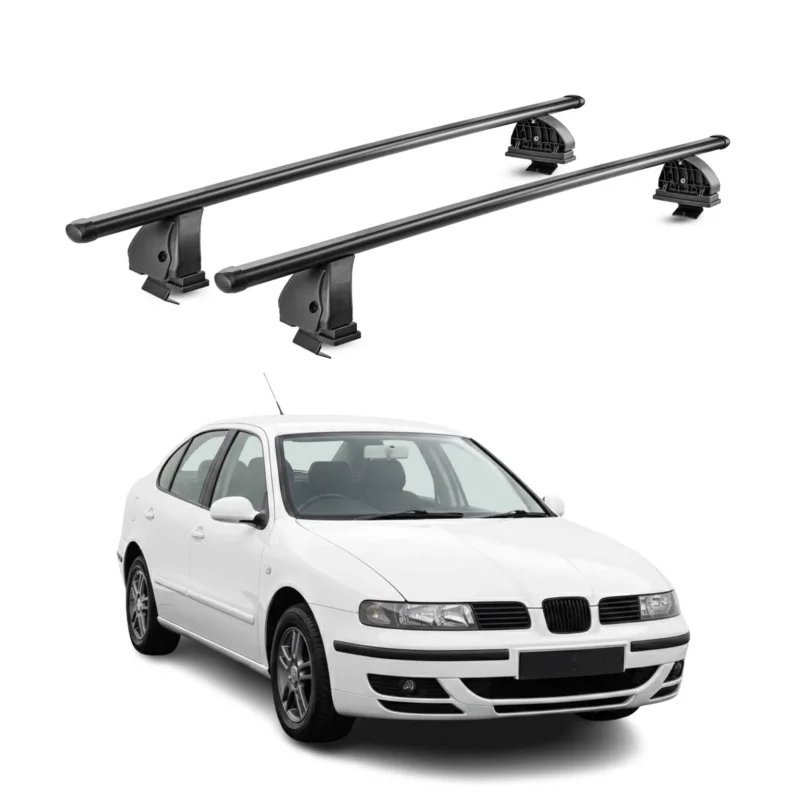Stahl Dachträger für Seat Toledo III 2004-2009 TÜV Abschließbar 2tlg Schwarz