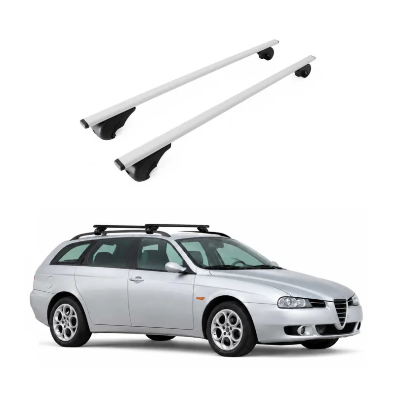 Dachträger Grundträger für Alfa Romeo 156 Crosswagon 2004-2007 Stahl Silber 2x
