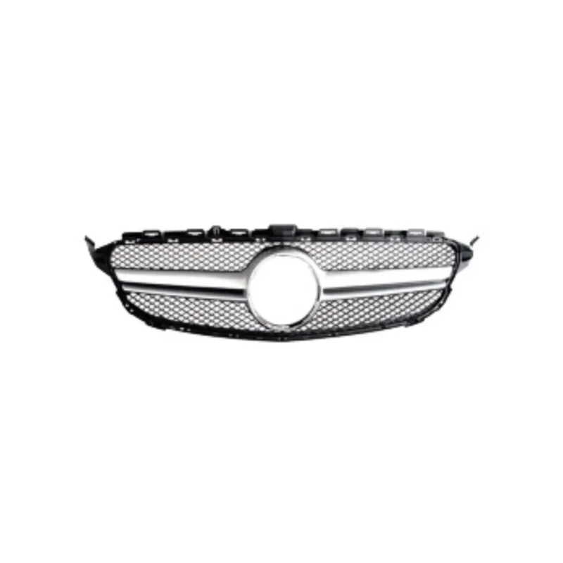 Kühlergrill Grill Frontgrill für Mercedes C Klasse W205 2019-2021 AMG Silber