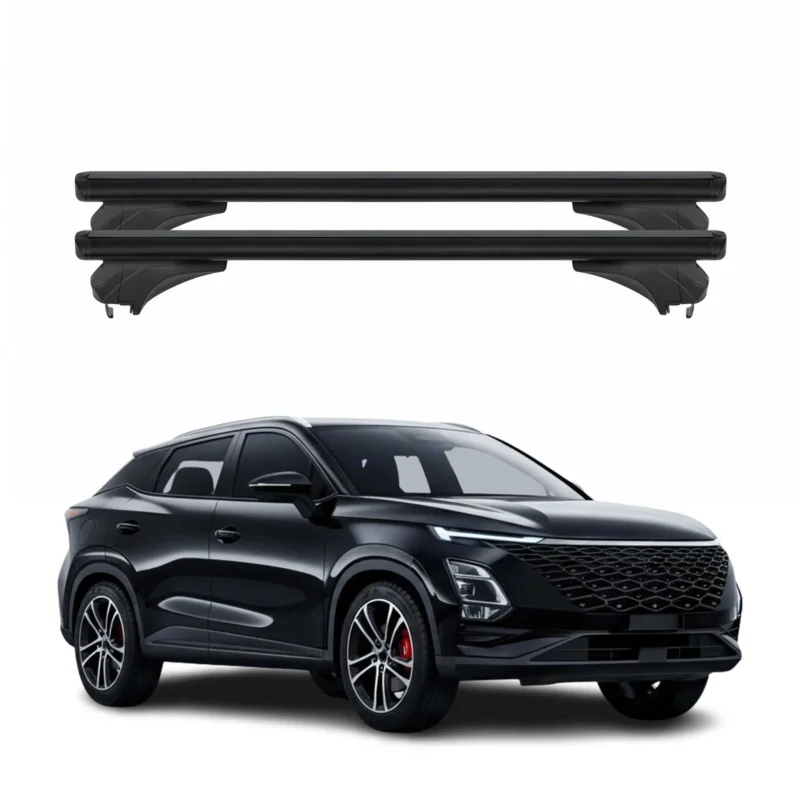 Menabo Dachträger Grundtäger für Chery Omoda 5 2024-2026 Aluminium Schwarz 2 tlg
