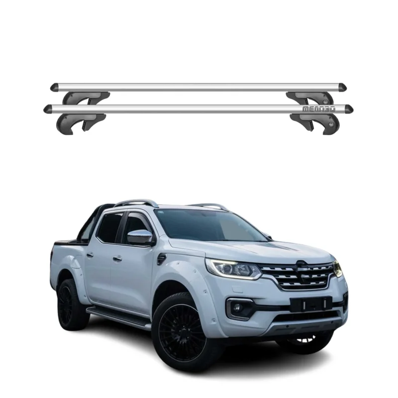 Menabo Dachträger Grundtäger für Renault Alaskan 2016-2020 Pre-FL 90kg Silber 2x
