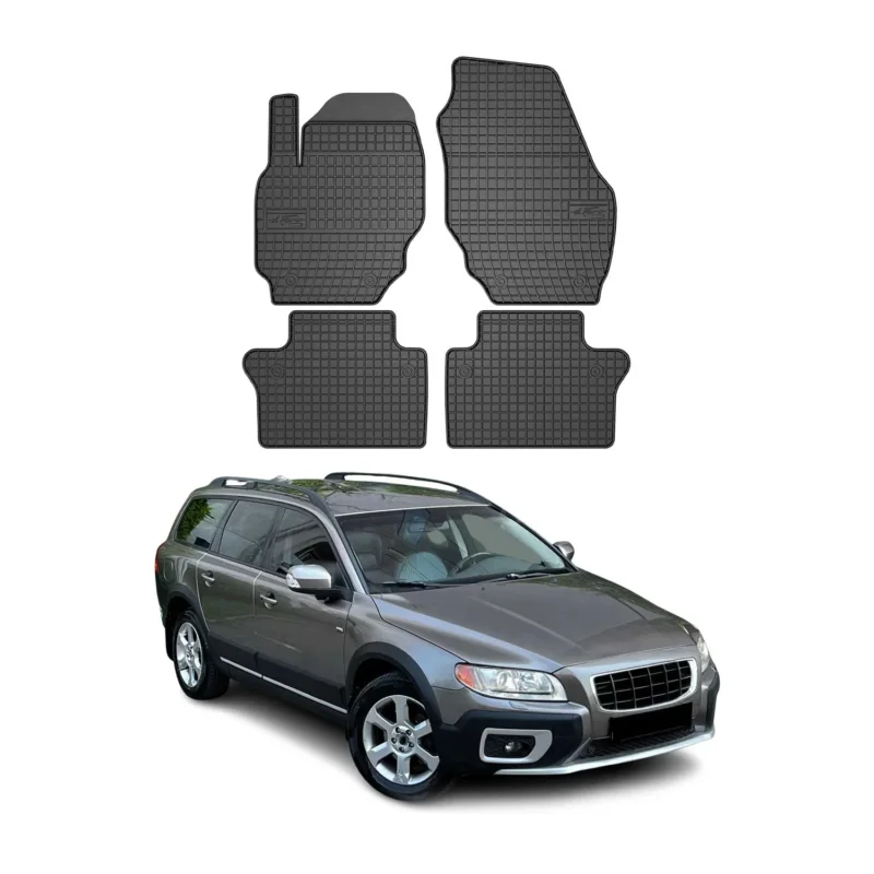OMAC Gummi Fußmatten für Volvo XC70 2007-2016 Automatten Gummi TPE Schwarz 4tlg