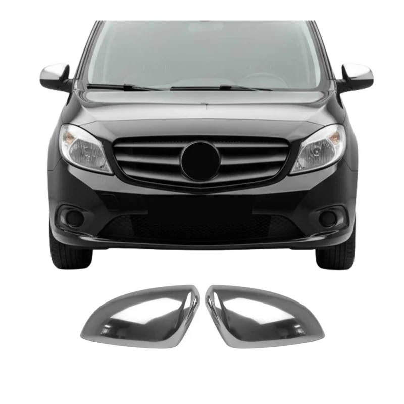 Spiegelkappen Spiegelabdeckung für Mercedes Citan 2012-2021 Edelstahl Chrom