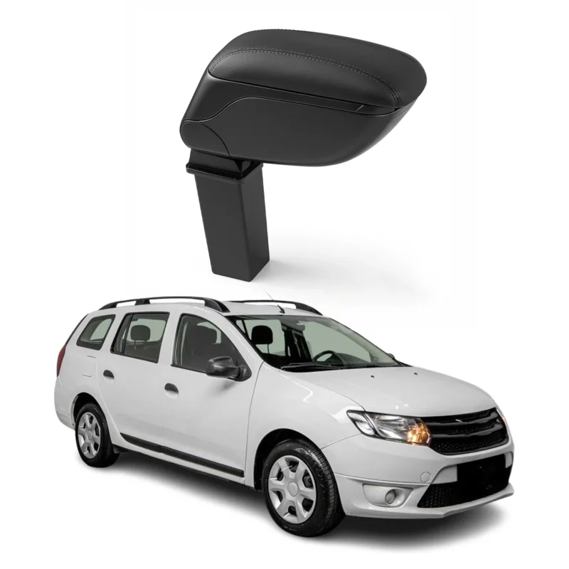 Mittelarmlehne Armlehne für Dacia Logan MCV 2017-2020 PU-Leder Metall Schwarz