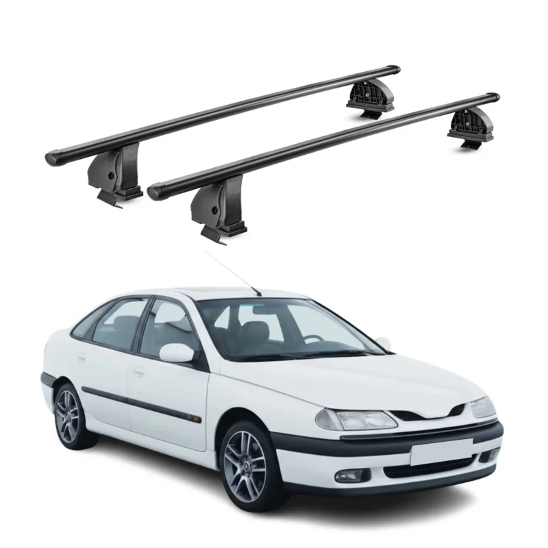 Stahl Dachträger für Renault Laguna I 1994-2001 TÜV Abschließbar 2tlg Schwarz