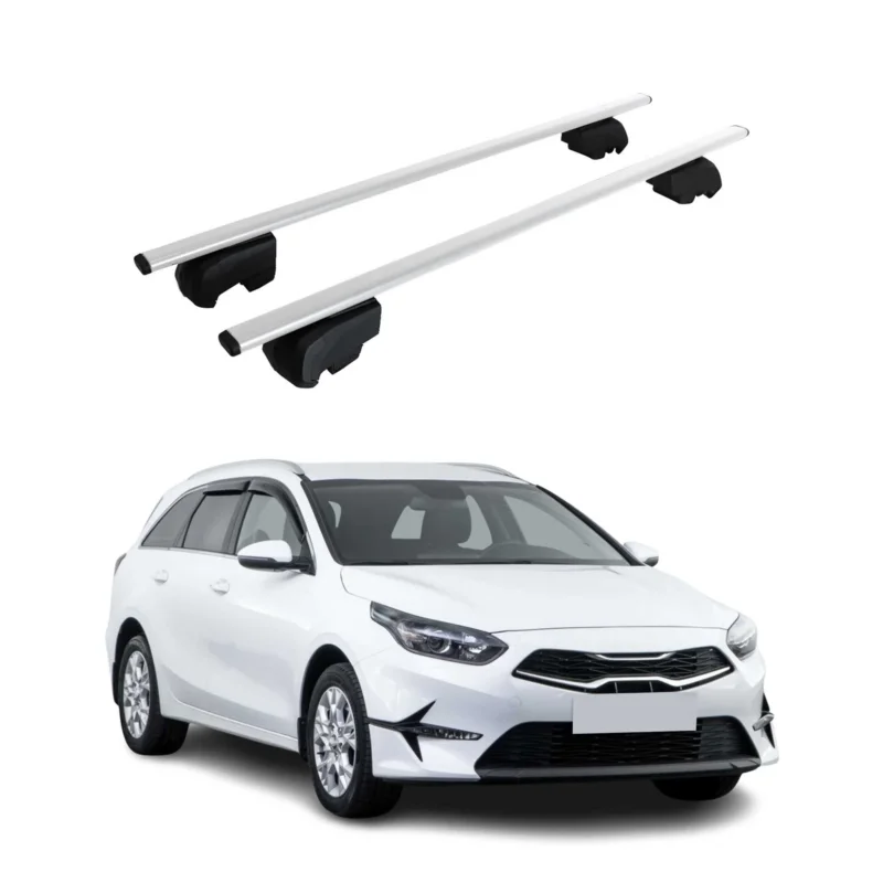 Dachträger Gepäckträger für Kia Cee'D CD 2019-2026 Grundträger ABE Silber 2x