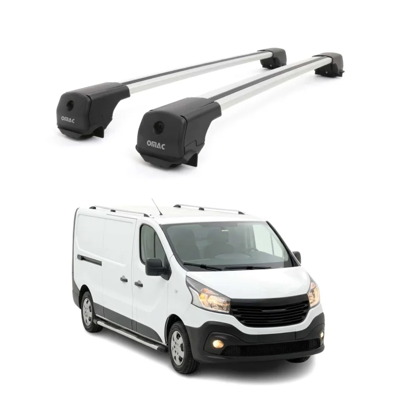 Dachträger Grundträger für Renault Trafic III 2014-2026 Aluminium 75kg Grau 2tlg