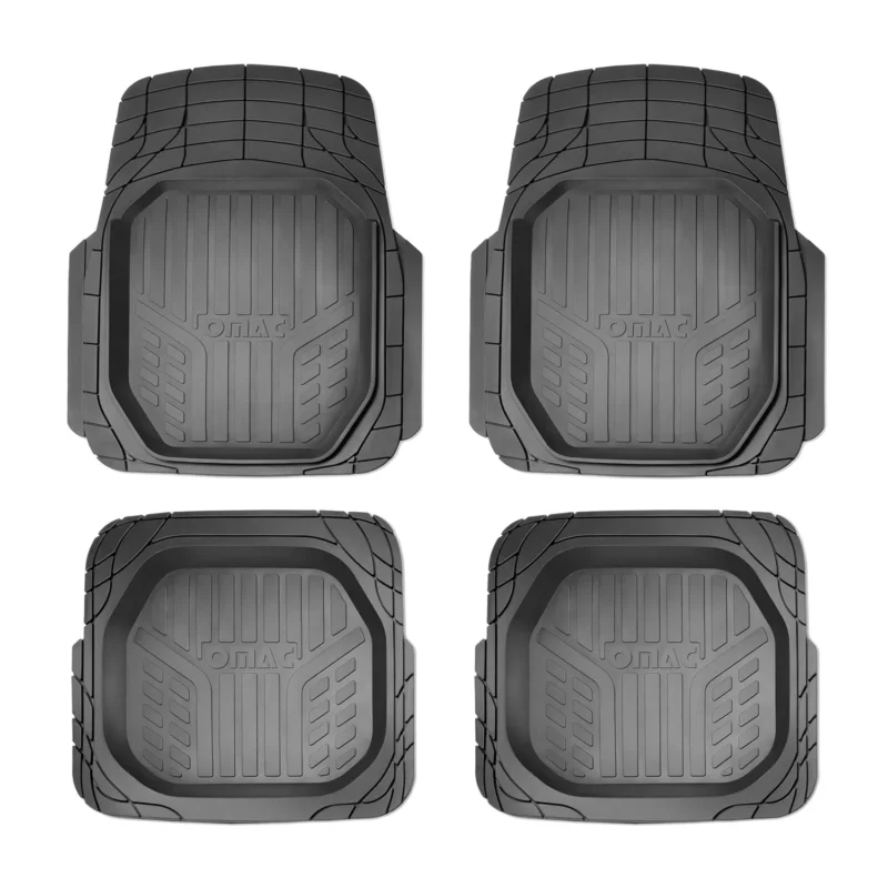 Fußmatten Gummimatten Universal Matte Automatten Passform Gummi Schwarz 4x