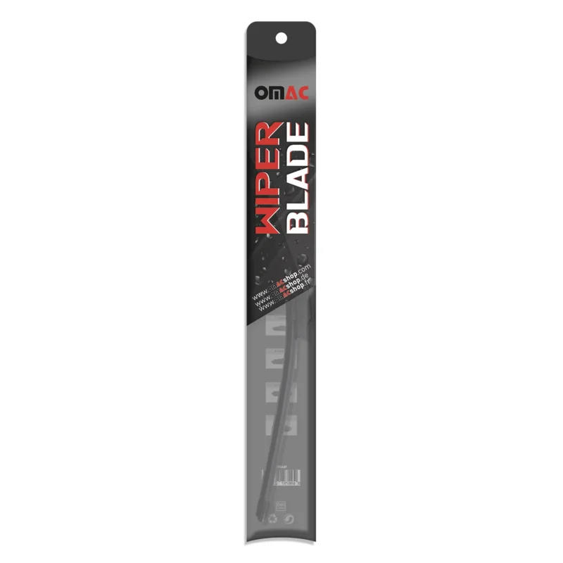 OMAC Universal Scheibenwischer 14" 350mm Wischerblätter Vorne Schwarz Naturgummi