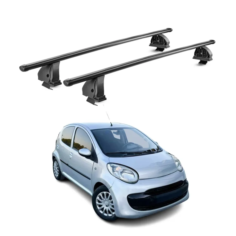 Stahl Dachträger für Citroen C1 I 2005-2014 TÜV Abschließbar 75 kg 2tlg Schwarz