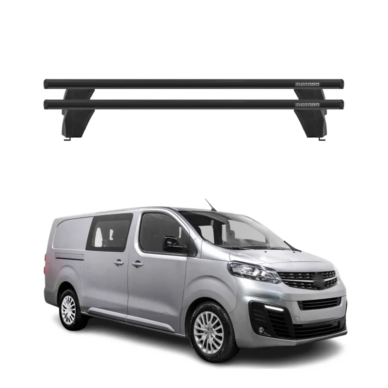 Menabo Dachträger Grundtäger für Opel E Combo 2019-2026 75kg Alu Schwarz 2 tlg