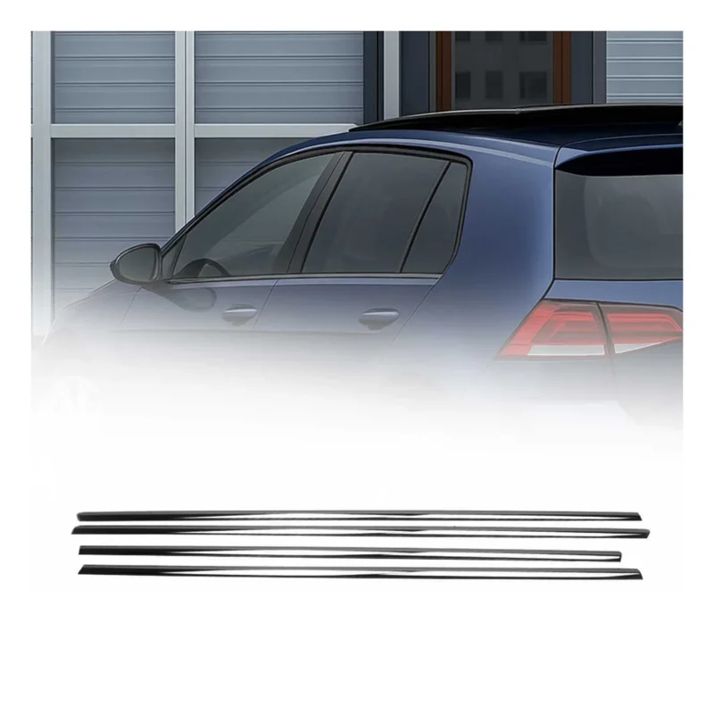 Fensterleisten Zierleisten für VW Golf 2012-2019 Edelstahl Dunkel 4tlg