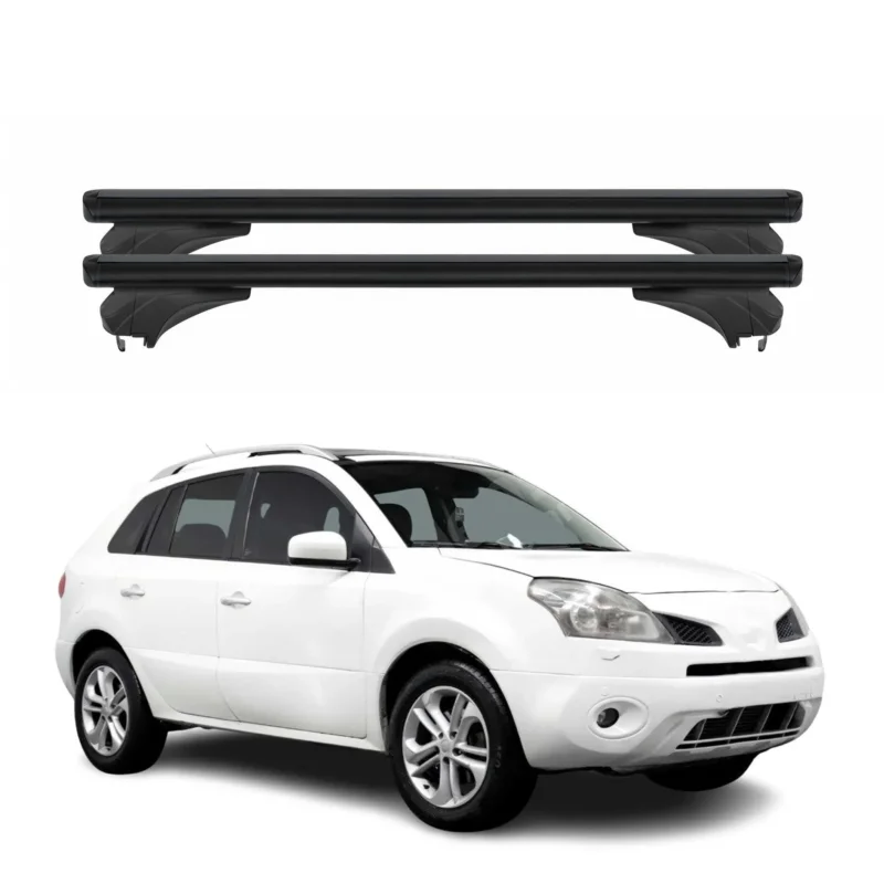Menabo Dachträger Grundtäger für Renault Koleos I 2008-2016 Aluminium Schwarz 2x