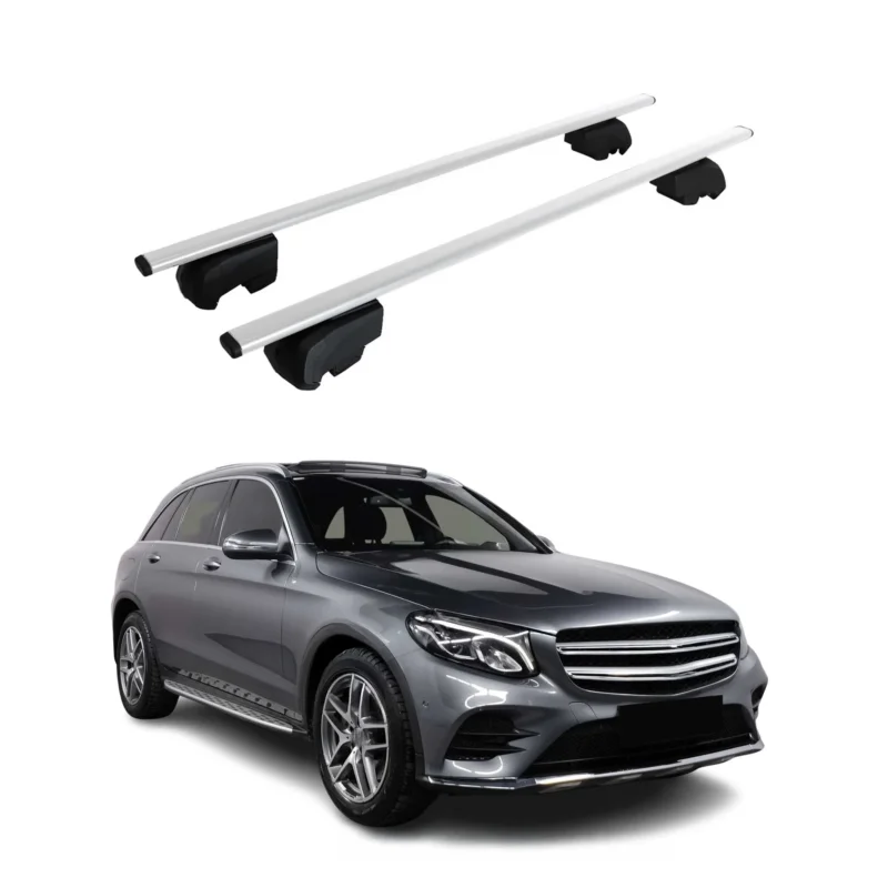 Dachträger Gepäckträger für Mercedes GLC X253 SUV 2015-2023 ABE Stahl Silber