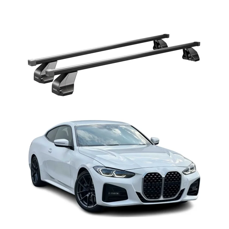 Menabo Dachträger Grundträger für BMW 4er G26 Gran Coupe 2020-2026 Stahl Schwarz