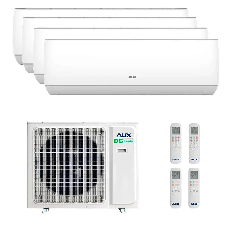 AUX - Premium Multi-Split Klimaanlage – 4 x Wandgerät + 1 Außengerät – inkl. WiFi