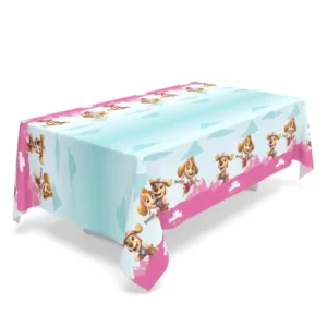 Nappe en papier Pat'patrouille rose avec Stella et Everest