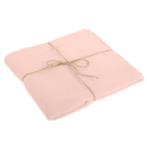 Nappe gaze de coton bohème vieux rose