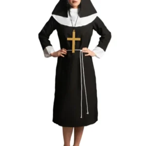 Non Kostuum Zwart Wit Dames van Partychimp koop je bij Partywinkel