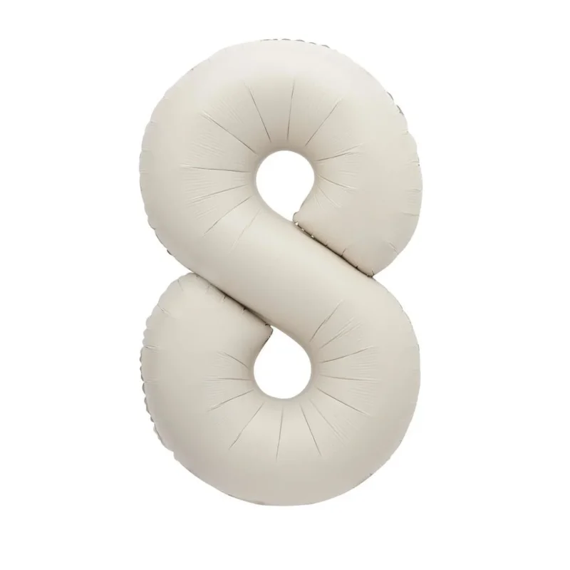 Nude Cijfer Ballon 8 Jaar Mat 86cm van Unique koop je bij Partywinkel