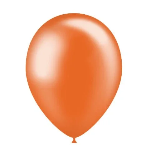 Oranje Ballonnen Metallic 25cm 10st van Balloonia koop je bij Partywinkel