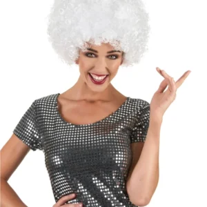 Perruque afro pour adulte blanche