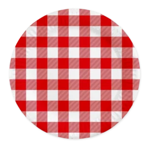 Picknick Borden Geruit 23cm 8st van WeFiesta koop je bij Partywinkel