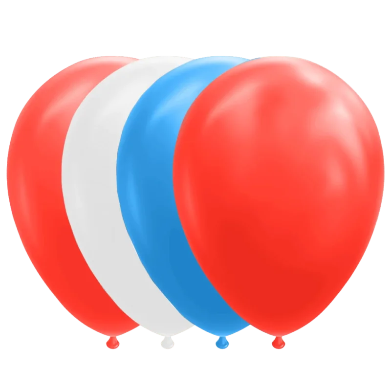 Rood Wit Blauwe Ballonnen 30cm 10st van WeFiesta koop je bij Partywinkel