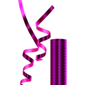 Rouleau de serpentins métalliques pour anniversaire rose