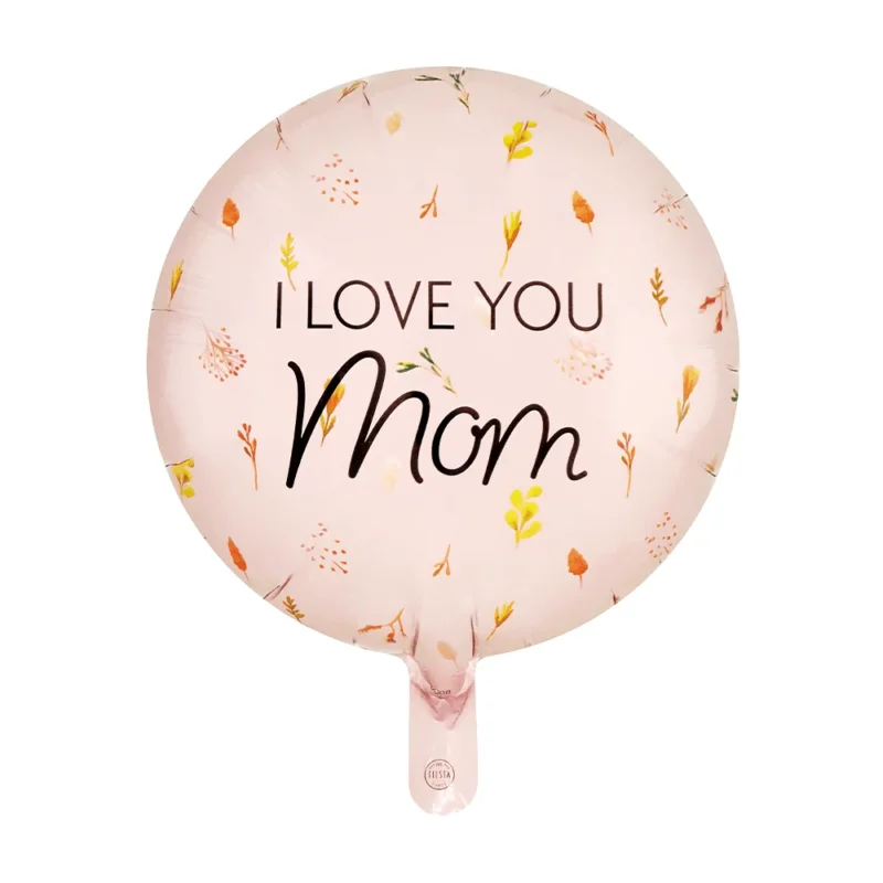 Roze Helium Ballon I Love You Mom Leeg 45cm van WeFiesta koop je bij Partywinkel