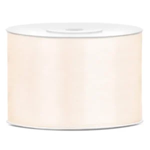 Ruban satin mariage pour décoration blanc cassé