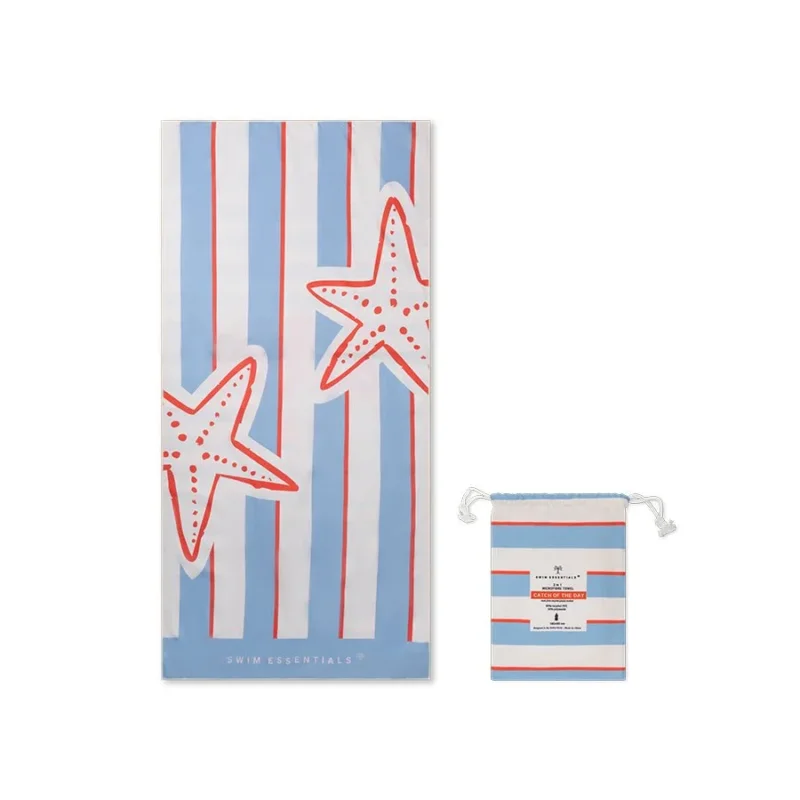 Swim Essentials Microvezel Strandlaken – Catch of the Day (180 × 90 cm) koop je bij Babywinkel
