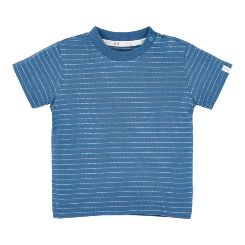 T-shirt korte mouw Indigo stripe koop je bij Babywinkel