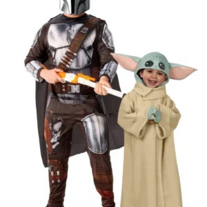 Paarkostüm Mandalorianer™ und Yoda™ Erwachsener-Kind