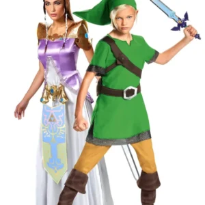 Prinzessin Zelda und Link Mutter-Sohn-Paarkostüm