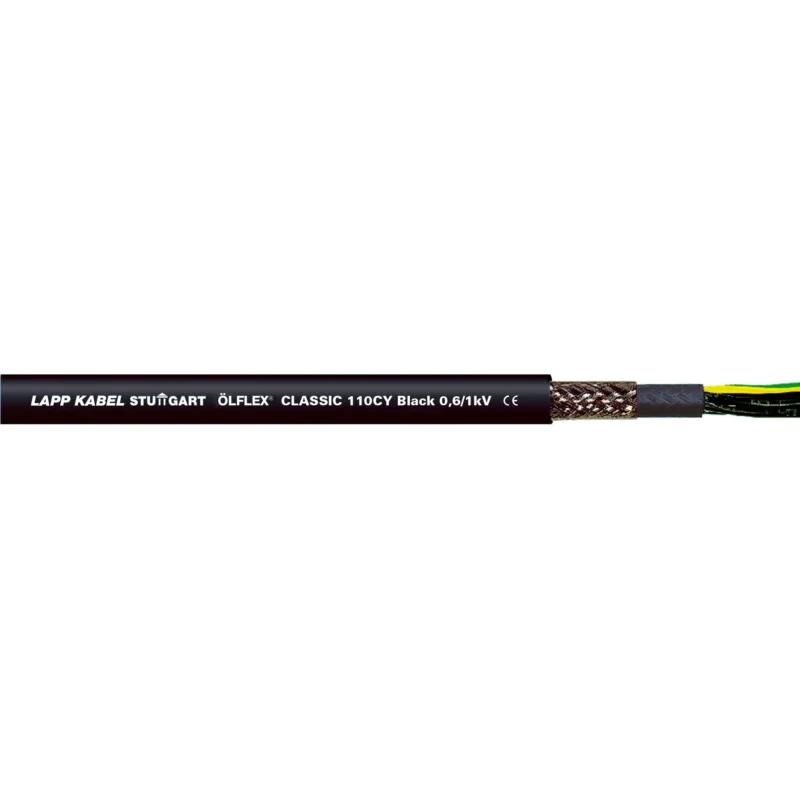 Lapp Kabel&Leitung - Energiekabel >= 1 kV, für ortsveränderlichen Einsatz ÖLFLEX CLASSIC 110 CY BK 1121267 0,6/1kV 3G1