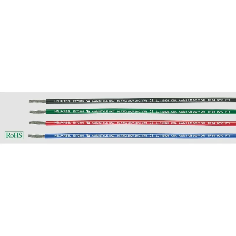 Klimaprime - Aderleitung HEL UL-CSA AWG26(0,13)wsSp UL-CSA AWG 26 ws .305 PVC-Datenleitun − 305 Meter