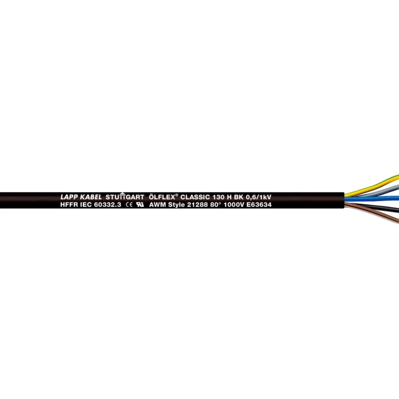 Lapp Kabel&Leitung - Energiekabel >= 1 kV, für ortsveränderlichen Einsatz ÖLFLEX CLASSIC 130 H BK 1123435/500 0,6/1 kV 4G4 − 500 Meter