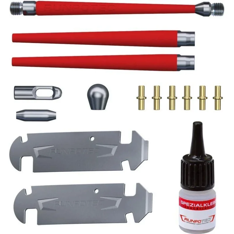 Runpotec - Zubehör/Ersatzteile für Kabeleinziehsystem Reparatur-Set GF3 20819 Glasfaserstab 3 mm