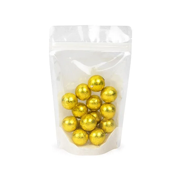 Eco Friendly Stand Up Pouches Rice Paper Transparent/White With Hanghole 13x7,9x20,6 cm