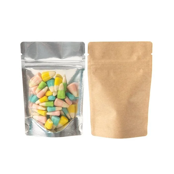 Stand Up Pouches Transparent/Kraft 10x6x15cm | 57 grams